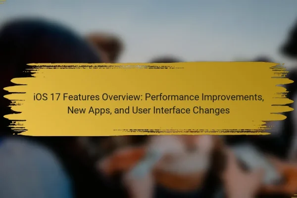 iOS 17 Features Overview: Performance Improvements, New Apps, and User Interface Changes
