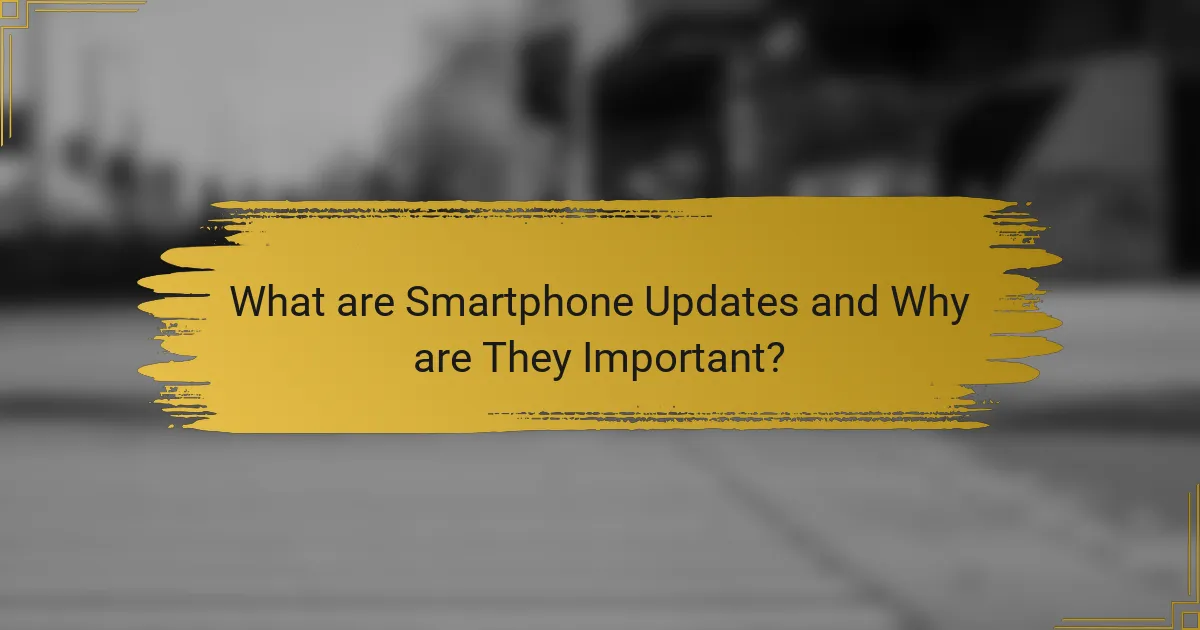 What are Smartphone Updates and Why are They Important?