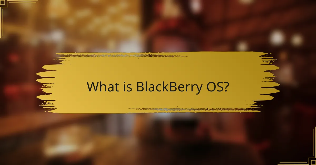 What is BlackBerry OS?